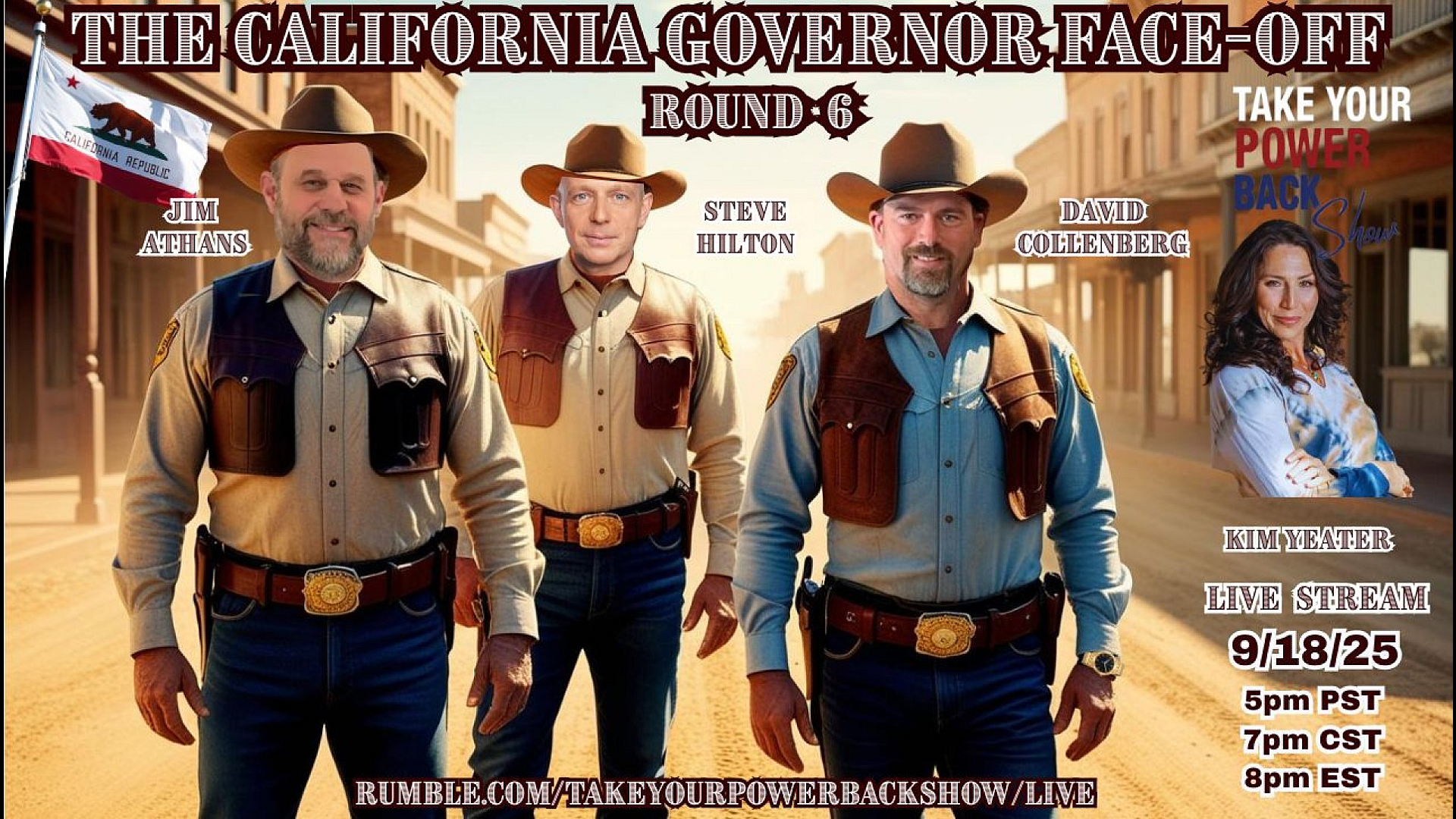 THE CALIFORNIA GOVERNOR FACE-OFF ROUND 6 new