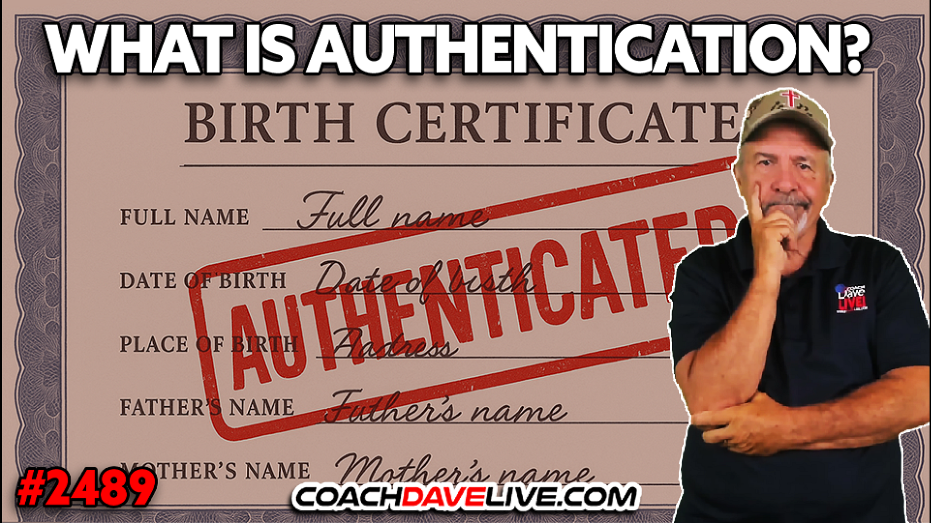 WHAT IS AUTHENTICATION